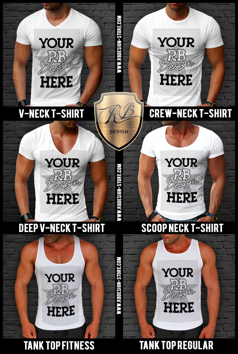 Men's T-shirt Destiny Slogan Scoop Neck Painting FX MD818