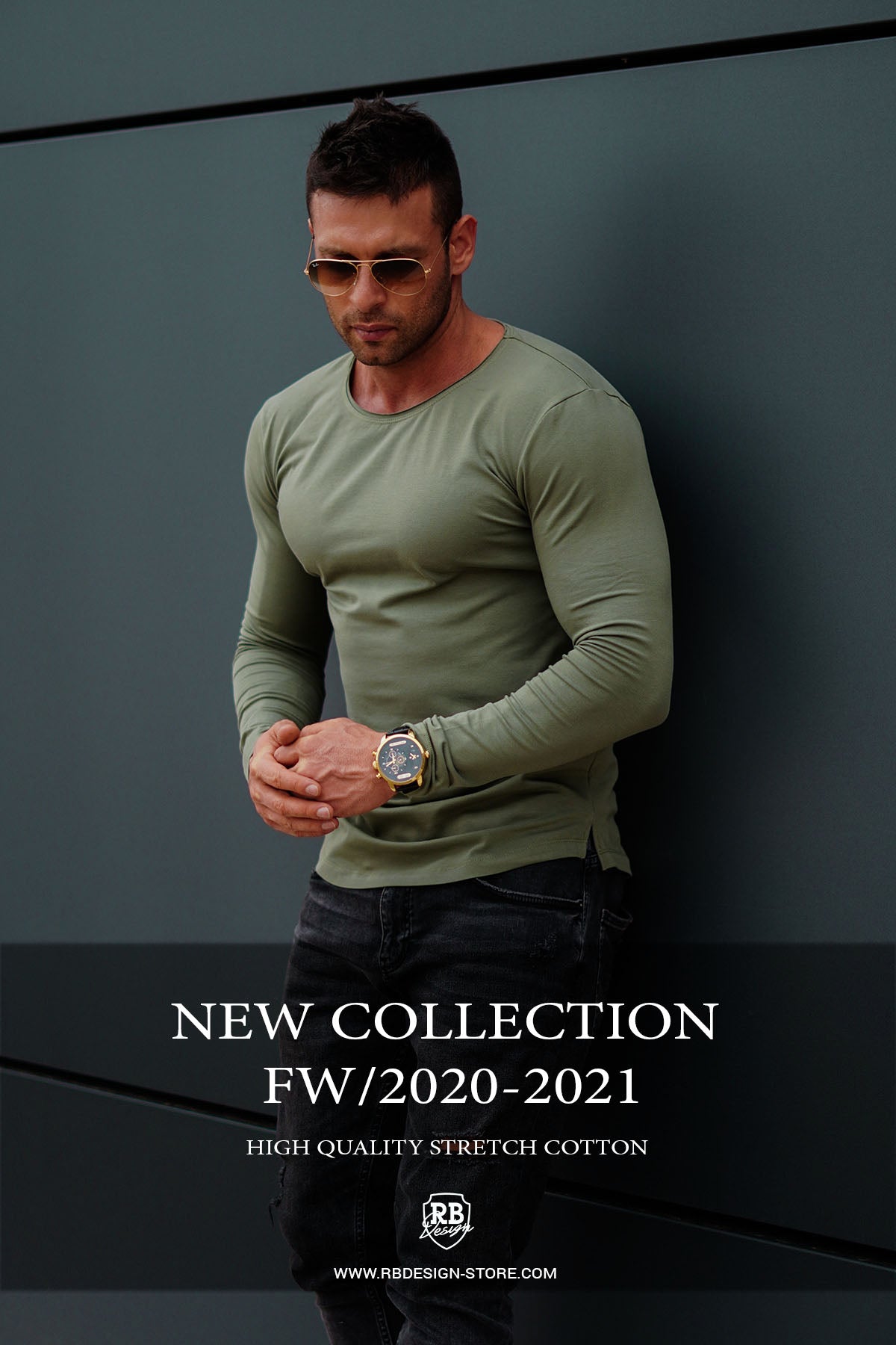 Mens Long Sleeve T-shirt Muscle Car MD886