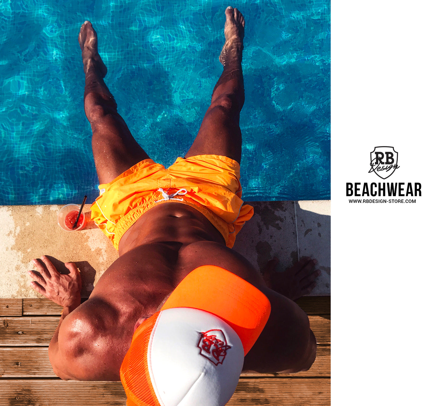 Bundle 3 - Orange Beach Shorts + Orange Hat + Tank Top MD885