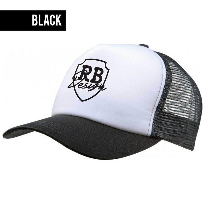Black/White Beach Hat With RB Design Logo Unisex