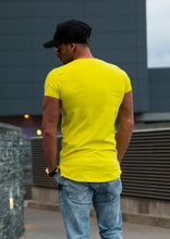 Men's Plain Electric Green Round Neck T-shirt - Long Fit Tee
