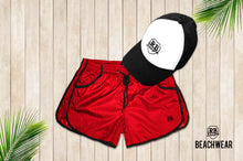 Bundle RED Mens Swimming Shorts + Black and WhiteHat BW02BWH