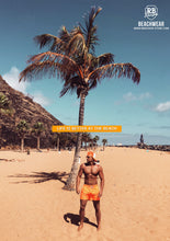 Bundle Mens Swimming Orange Shorts +  Orange Hat  BW01OSOH