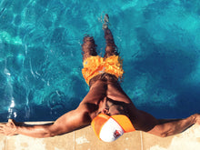 Orange/White Beach Hat With RB Design Logo Unisex
