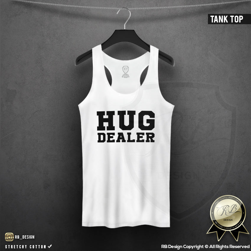 Women's T-shirt With Sayings "Hug Dealer" WTD17 Black