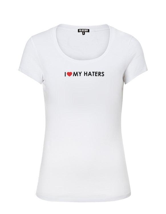 Trendy Women's T-shirt " I Love My Haters" WTD08