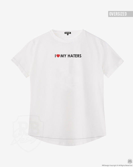 Trendy Women's T-shirt " I Love My Haters" WTD08