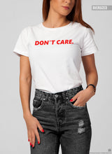 Women's T-shirt With Sayings "Don't Care" WTD25