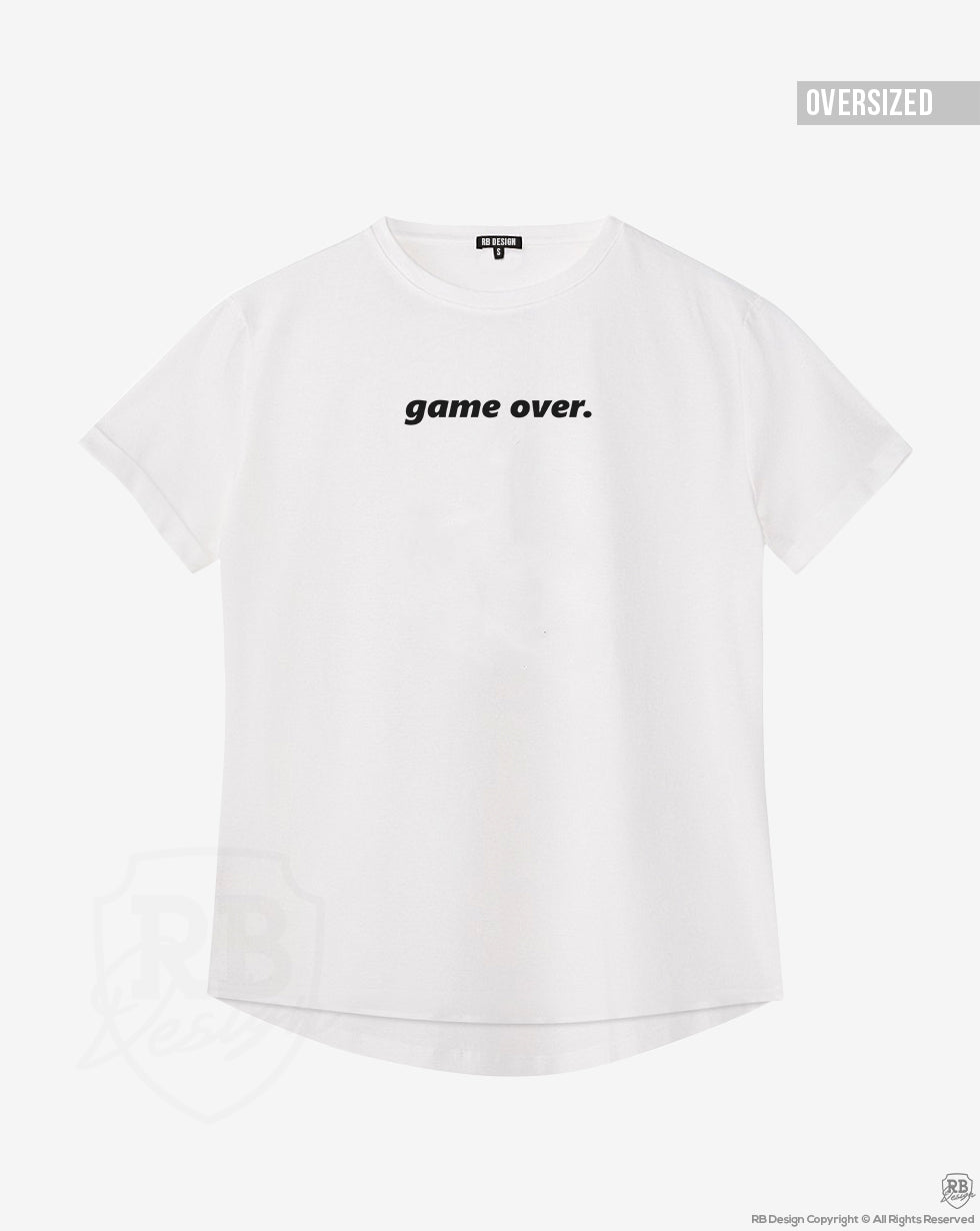 Women's T-shirt With Sayings " Game Over" WTD26 Black