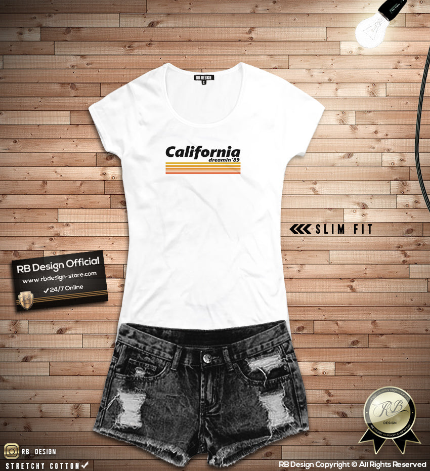 Women's Designer T-shirt With Sayings "California" WTD27
