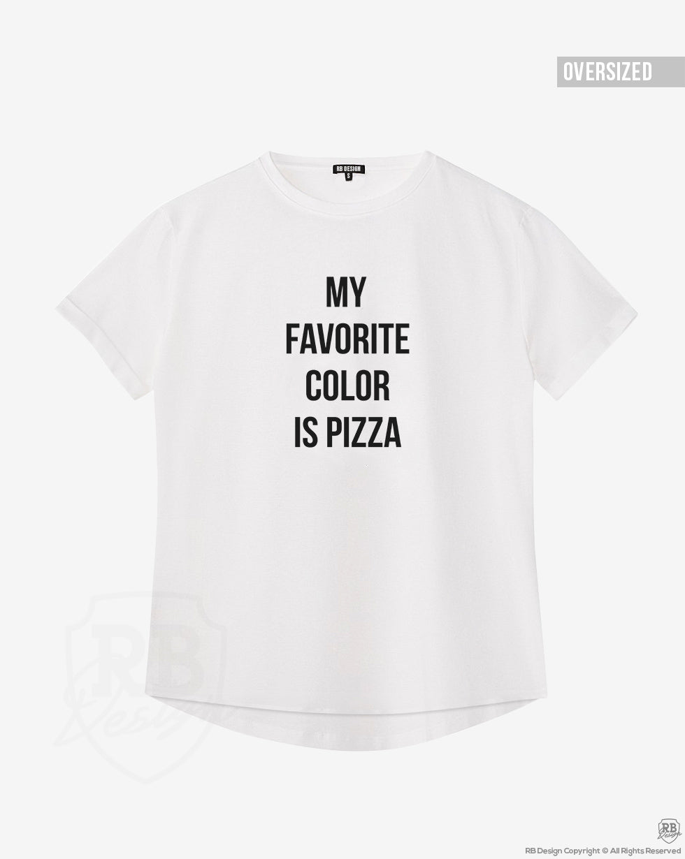 Trendy Women's T-shirt "My Favorite Color Is Pizza" WTD31